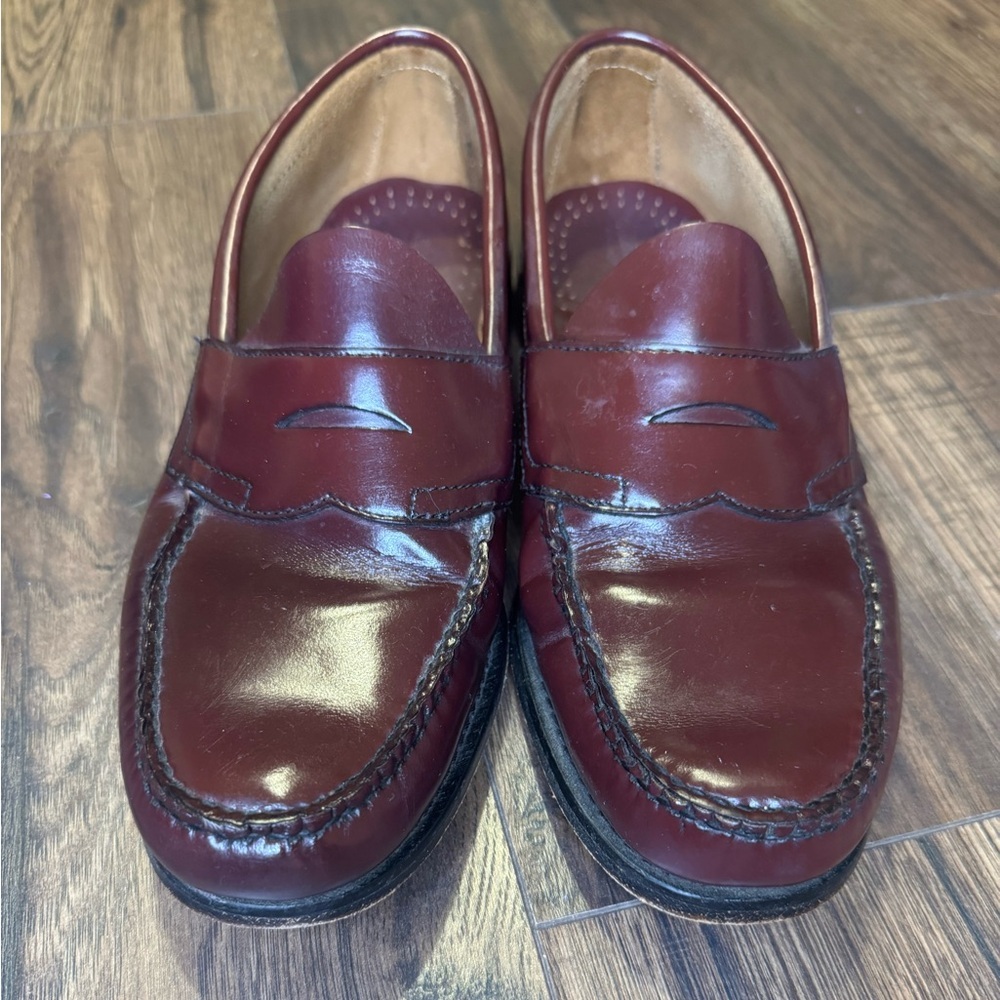 G.H. Bass Weejuns Logan Classic Burgundy Leather Loafers size 11.5